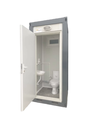 صورة حمام فيبرجلاس متنقل مقاس 120 * 115 * 250 سم