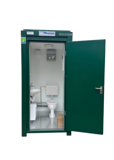 صورة حمام فيبرجلاس متنقل مقاس 150 * 125 * 250 سم