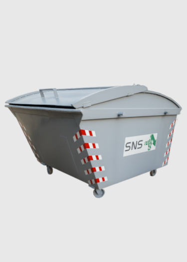 صورة حاوية حديد مقاس 2 يارده من الصاج الاسود عالي الجودة