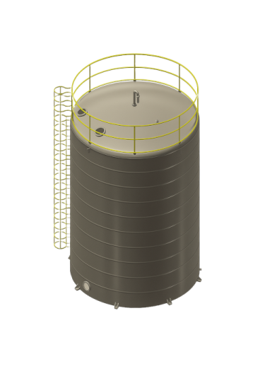 صورة خزان مياه سعة 8000 لتر مرجان المهيدب فيبر جلاس عمودي