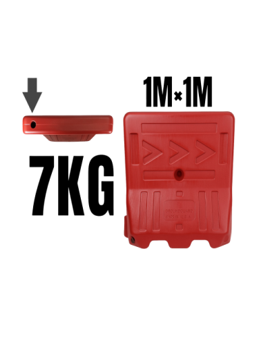 image of Plastic Traffic Barrier Size 1X1 Meter Weight 7 Kg