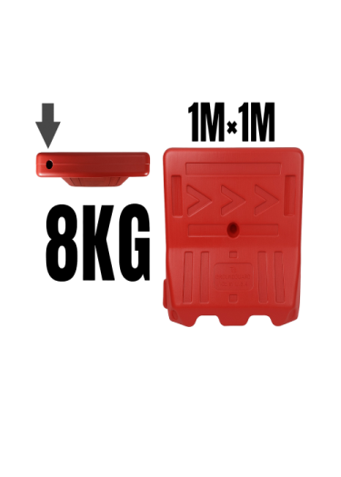 image of Plastic Traffic Barrier Size 1X1 Meter Weight 8 Kg