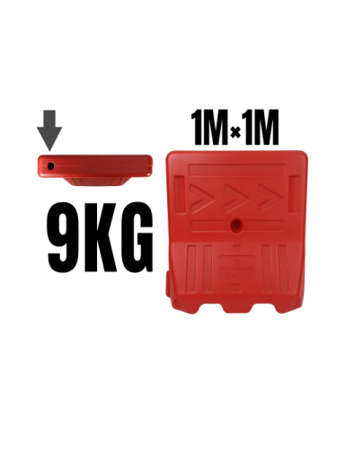 image of Plastic Traffic Barrier Size 1X1 Meter Weight 9 Kg