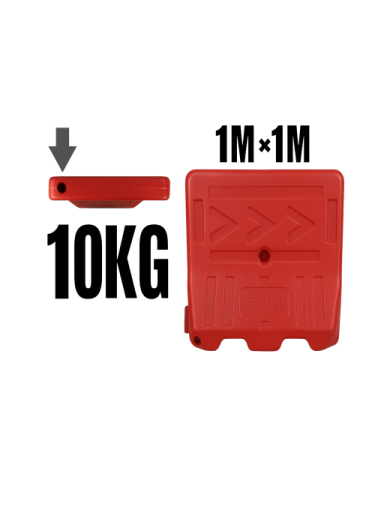 image of Plastic Traffic Barrier Size 1X1 Meter Weight 10 Kg