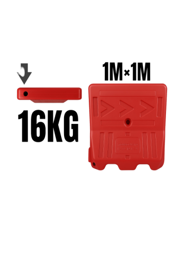 image of Plastic Traffic Barrier Size 1X1 Meter Weight 16 Kg