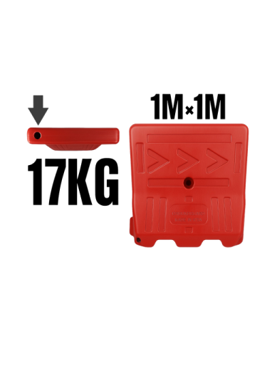 image of Plastic Traffic Barrier Size 1X1 Meter Weight 17 Kg