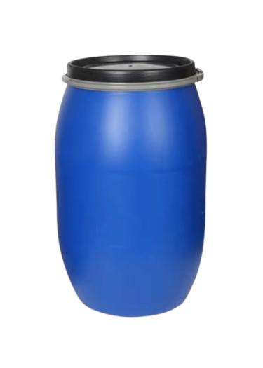 صورة برميل بلاستيك بولي ايثيلين ازرق مغلق [غطاء] سعة 660 لتر