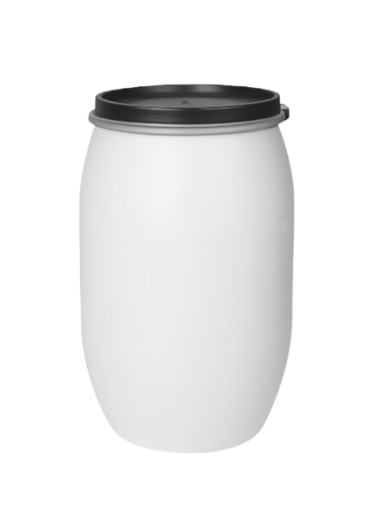 صورة برميل بلاستيك بولي ايثيلين أبيض سعة 9.25 جالون