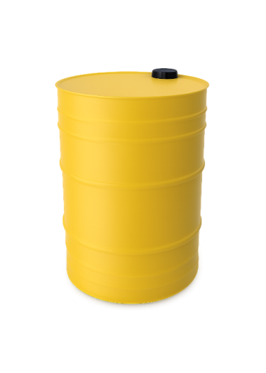 صورة برميل حديد أصفر سعة 208 لتر سماكه 0.9 مم